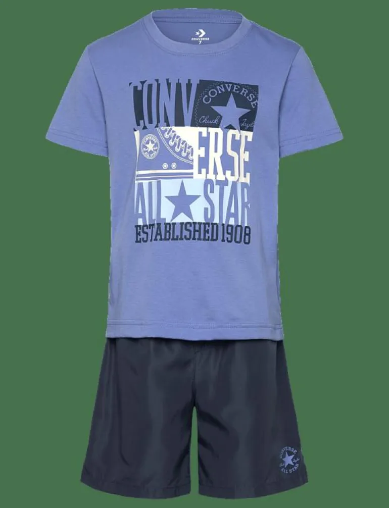 WS-WOVEN SHORT SET - Set med kortärmad t-shirt