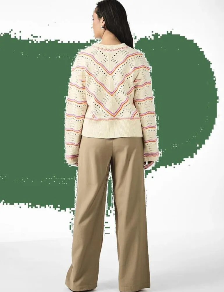 YASLIMERA LS KNIT PULLOVER S. - Stickat