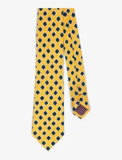 Yellow Vintage Squares - Slipsar